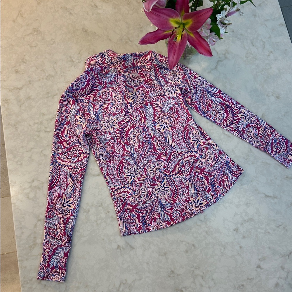 NWT Tommy Bahama Golf & Tennis Full Zip Pink Floral Jacket - Picture 10 of 11